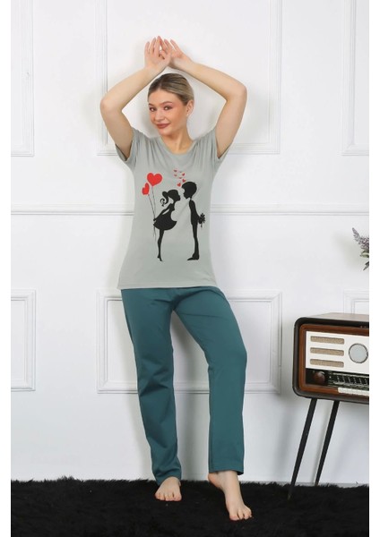 Kadın Kısa Kol Penye Pijama Takımı indirimleri