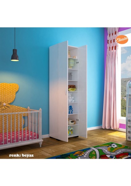 Çok Amaçlı Dolap Mutfak Dolabı Banyo Dolabı Çocuk Odası Dolabı 8 Raflı Dolap Kapaklı fırsatları