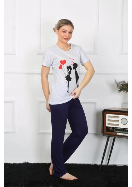 Kadın Kısa Kol Penye Pijama Takımı