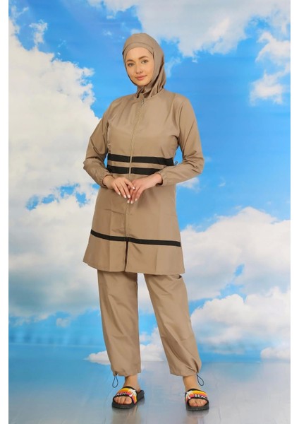 Kadın Tam Tesettür Mayo Bej fiyatları