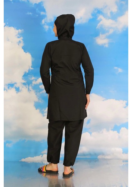 Kadın Tam Tesettür Mayo Siyah