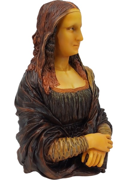 Mona Lisa Büstü Renkli Biblo | Leonardo Da Vinci Heykelleri | Sanatsal Dekoratif Obje modelleri