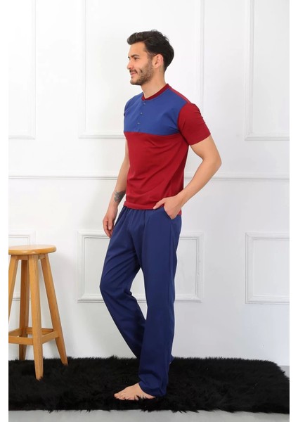 Erkek Penye 3'lü Parlamentmavi Parçalı Pijama Takımı fiyatları