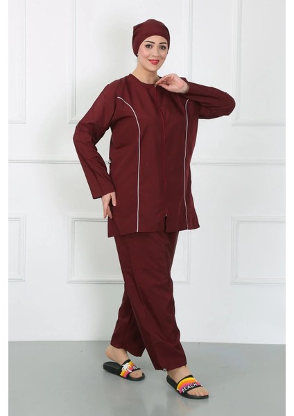Büyük Beden Tesettür Büyük Mayo Bordo