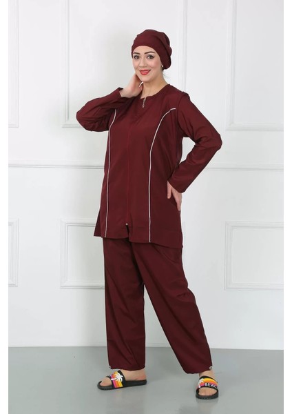 Büyük Beden Tesettür Büyük Mayo Bordo fırsatları