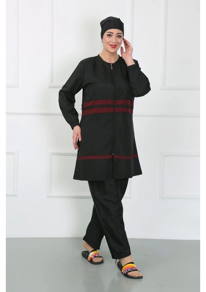 Büyük Beden Tesettür Mayo Siyah