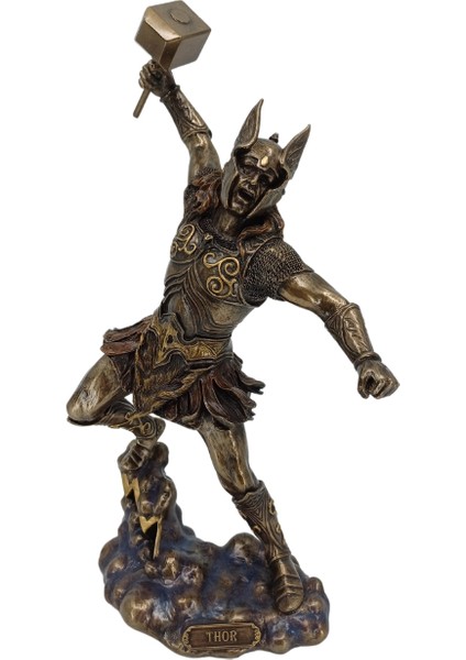 Iskandinav Mitolojik Tanrı Thor Koleksiyonluk Dekoratif Biblo | Mitolojik Dekoratif Obje