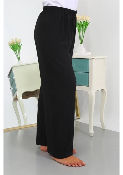 Kadın Büyük Beden Bürümcük Pantolon Siyah fırsatları