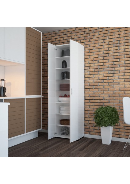 Ofis Dolabı Sekiz Raflı Cok Amaclı Dolap Mutfak Dolabı Banyo Dolabı