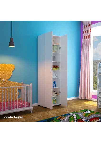 Ofis Dolabı Sekiz Raflı Cok Amaclı Dolap Mutfak Dolabı Banyo Dolabı