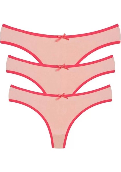 Pamuklu 3lü Tanga Külot Pudra