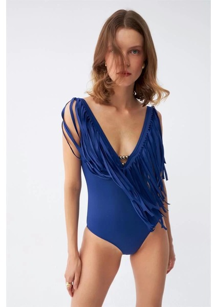 Kadın Püsküllü Mayo Saks modelleri