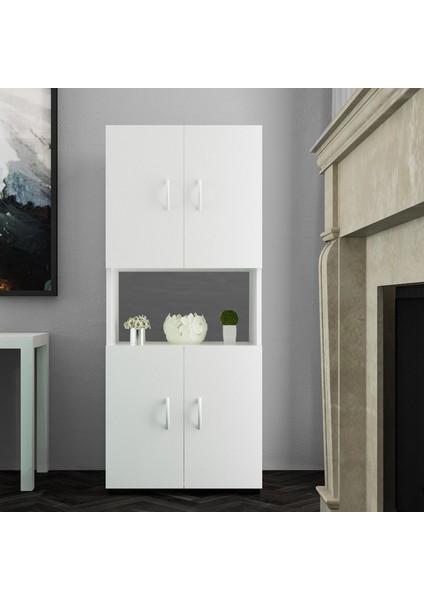 Mutfak Dolabı Minifırın Mikrodalga Dolabı 4 Kapaklı Çok Amaçlı Banyo Dolabı Ofis Dolabı modelleri