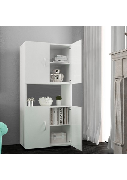 Mutfak Dolabı Minifırın Mikrodalga Dolabı 4 Kapaklı Çok Amaçlı Banyo Dolabı Ofis Dolabı fırsatları