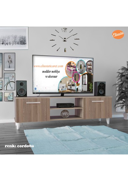 Tv Unıtesi Tv Sehpası Raflı ve 2 Kapaklı Televizyon Sehpası modelleri