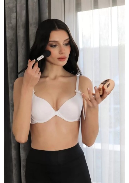 Kadın Destekli Balenli Sütyen Beyaz fiyatları