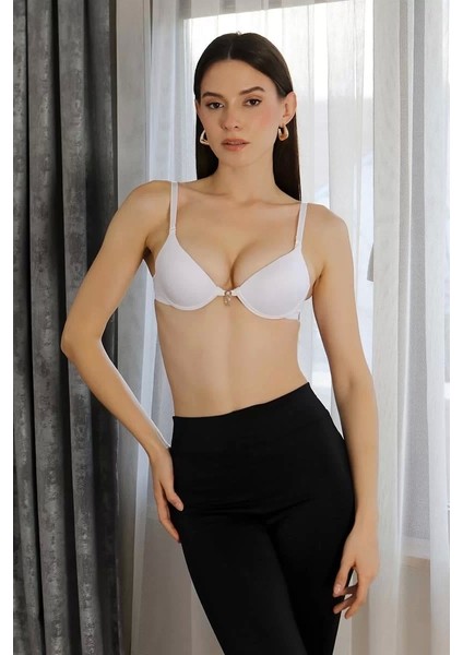 Kadın Destekli Balenli Taş Detaylı Sütyen Beyaz fırsatları