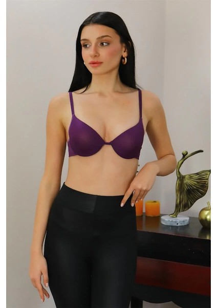 Kadın Destekli Balenli Sütyen Mor