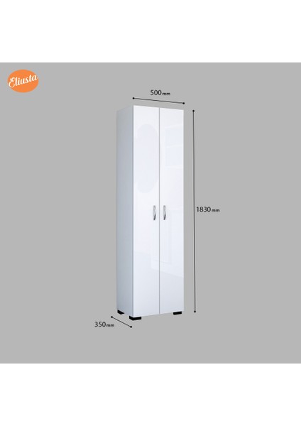 8 Raflı Çok Amaçlı Dolap Banyo Mutfak Ofis Dolabı