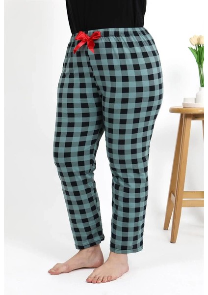 Kadın Pamuklu Büyük Beden Alt Pijama Turkuaz fırsatları