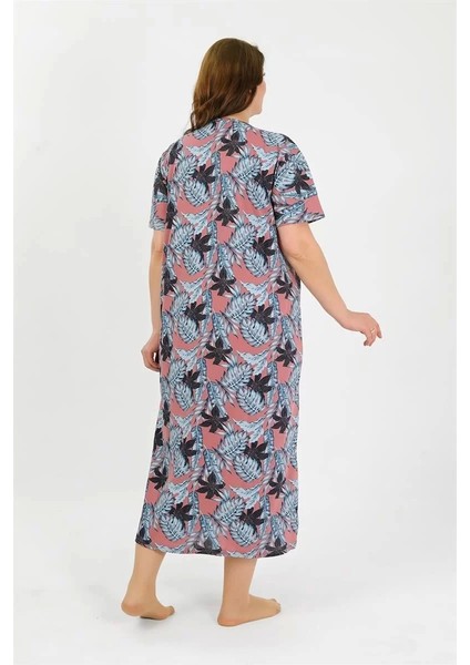 Kadın Büyük Beden Kısa Kol Somon Anne Gecelik indirimleri