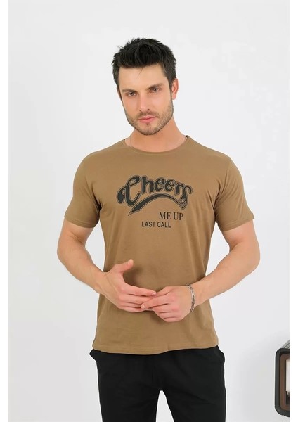 Erkek Pamuk Kısa Kol Pijama Takım Vizon indirimleri