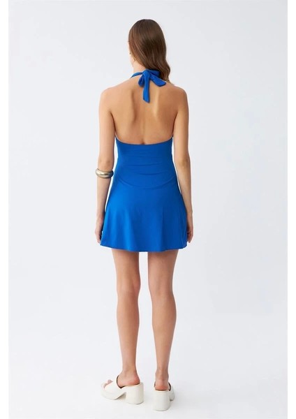 Kadın Fiyonklu Sax Elbise Mayo indirimleri