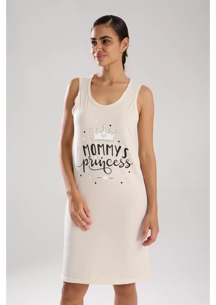 Kadın Kalın Askılı Penye Gecelik Ekru fiyatları