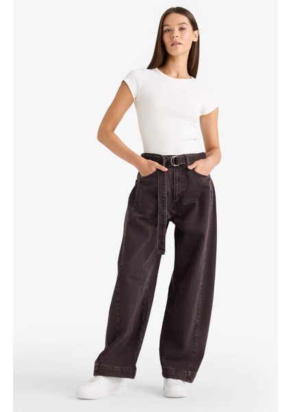 Barrel Fit Yüksek Bel Uzun Jean Pantolon G1668AX25AU