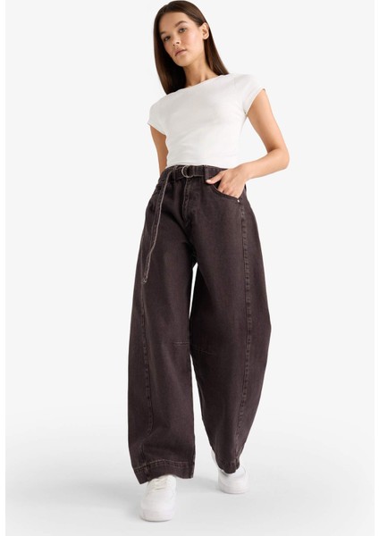 Barrel Fit Yüksek Bel Uzun Jean Pantolon G1668AX25AU modelleri