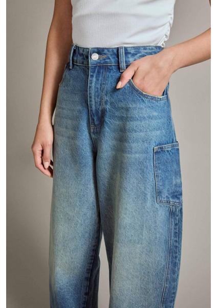 Barrel Fit Geniş Paça Jean Pantolon G2910AX25AU