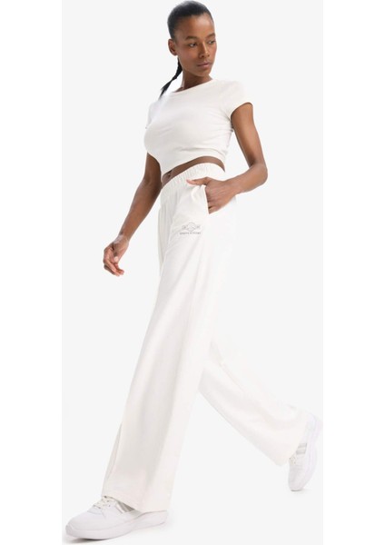 Fit Wide Leg Geniş Paça Çift Cepli Standart Boy Sporcu Pantolon modelleri