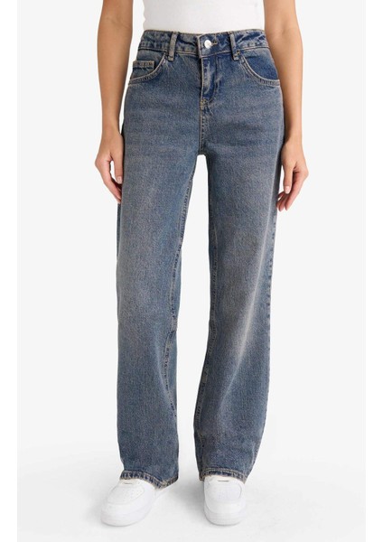 Düşük Bel Uzun Jean Yıkamalı Pantolon G1407AX25WN fırsatları