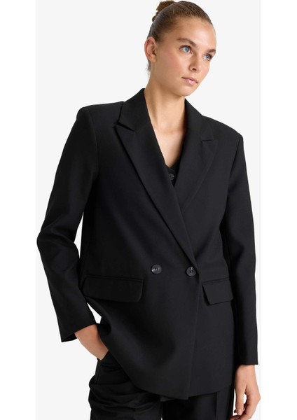 Oversize Geniş Kalıp Ceket Yaka Blazer Ceket E7732AX25AU modelleri