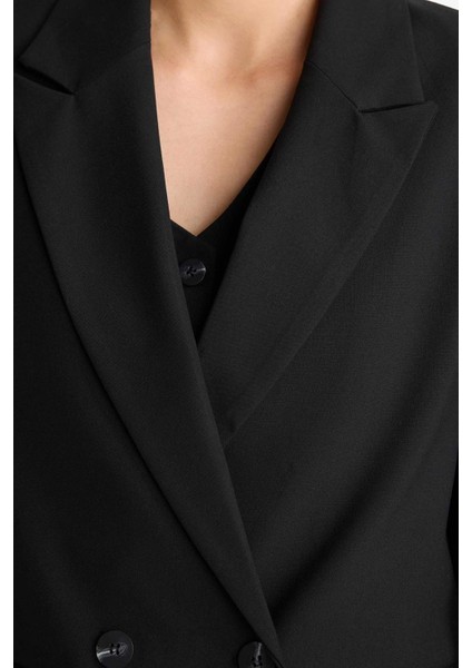 Oversize Geniş Kalıp Ceket Yaka Blazer Ceket E7732AX25AU indirimleri
