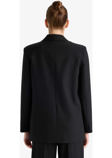 Oversize Geniş Kalıp Ceket Yaka Blazer Ceket E7732AX25AU