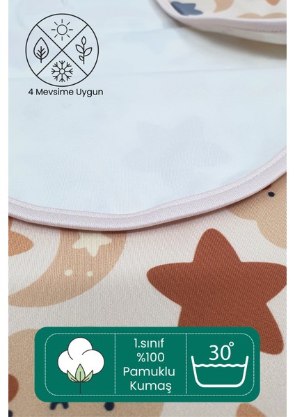 Organik Bebek Uyku Tulumu | %100 Pamuk Fermuarlı Kundak 0-3 Ay – Kolay Bez Değişimi İçin Özel Tasarım