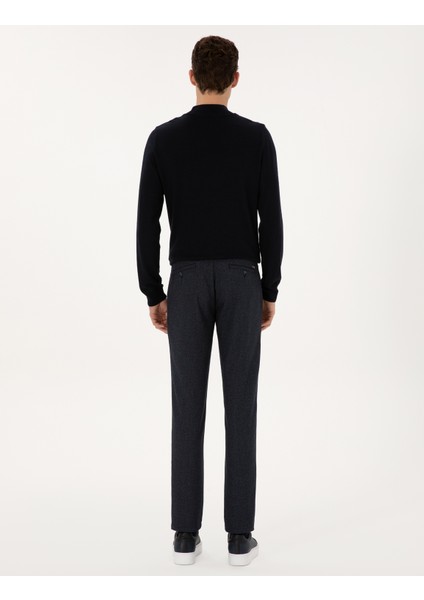 Erkek Lacivert Slim Fit Kanvas Pantolon 50317275-VR033 fırsatları