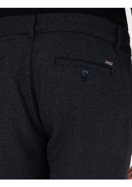 Erkek Lacivert Slim Fit Kanvas Pantolon 50317275-VR033