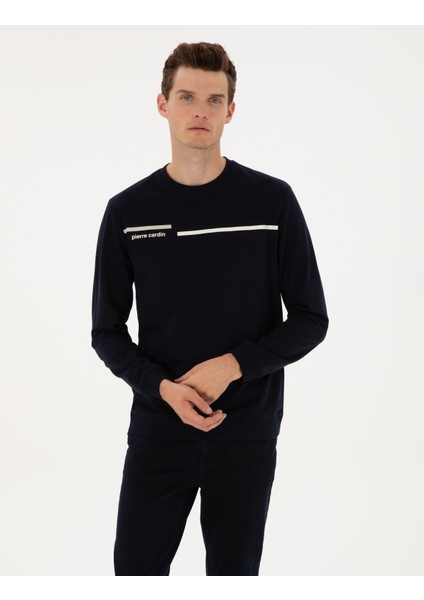 Erkek Lacivert Regular Fit Bisiklet Yaka Sweatshirt 50317675-VR033 modelleri