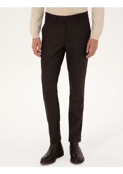 Erkek Kahverengi Slim Fit Kanvas Pantolon 50317275-VR029 fiyatları