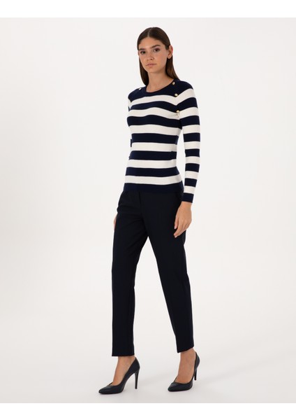 Kadın Lacivert Kumaş Pantolon 50309860-VR033 modelleri