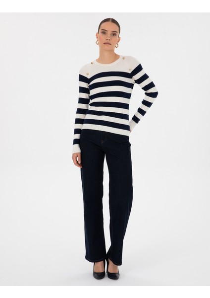 Kadın Ekru Slim Fit Kazak 50316300-VR019 fırsatları