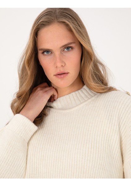 Kadın Ekru Comfort Fit Kazak 50316342-VR019 fiyatları