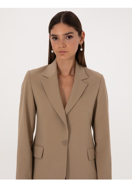 Kadın Bej Slim Fit Ceket 50319423-VR011 fiyatları