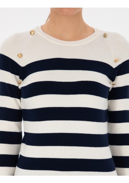 Kadın Ekru Slim Fit Kazak 50316300-VR019