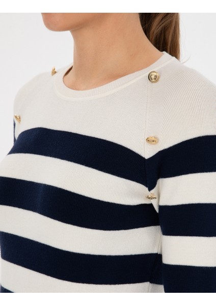 Kadın Ekru Slim Fit Kazak 50316300-VR019