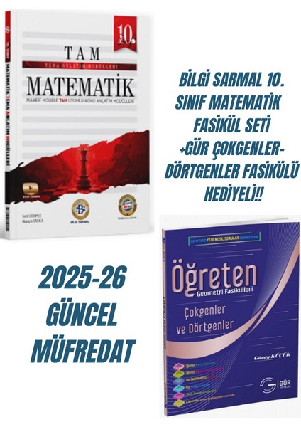Bilgi Sarmal 10 Matematik Fasikülleri 2025-26 Güncel Müfredat*gür Çokgenler Dörtgenler Fasikül