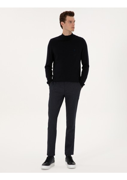 Erkek Lacivert Slim Fit Kanvas Pantolon 50317275-VR033 modelleri