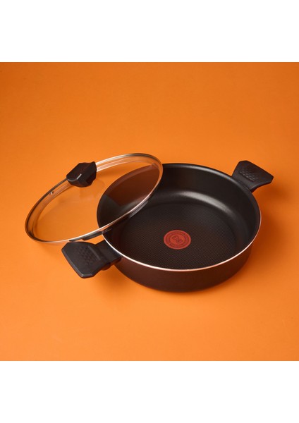 SimplyClean Basık Tencere Titanyum Kaplama 24 cm Siyah Renkli Ergonomik Tasarım modelleri